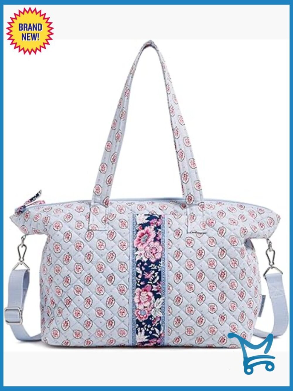 Cotton Lyla Shoulder Bag Hobo 19" Wide Lightweight Machine Washable